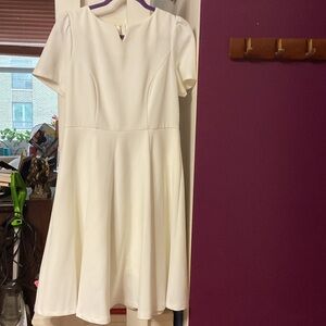 Chic Ivory Short Sleeve Dress